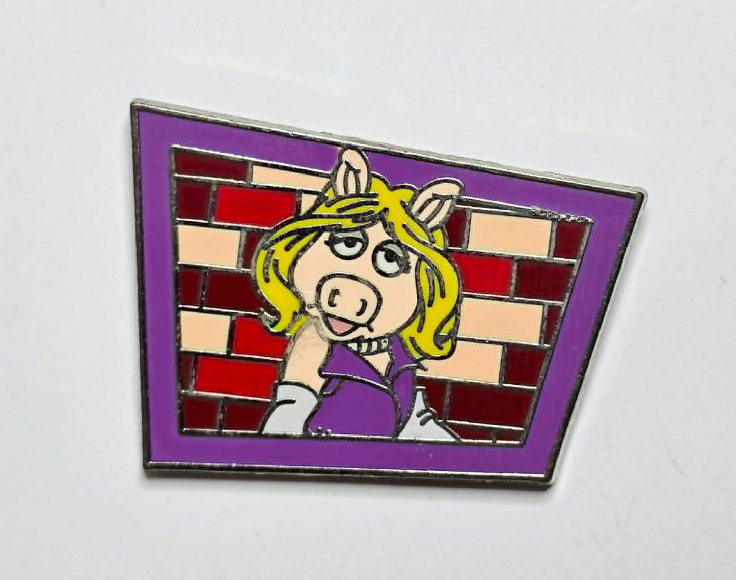 Miss Piggy pin from The Muppets Brick Wall Mystery Collection. (Copy)
