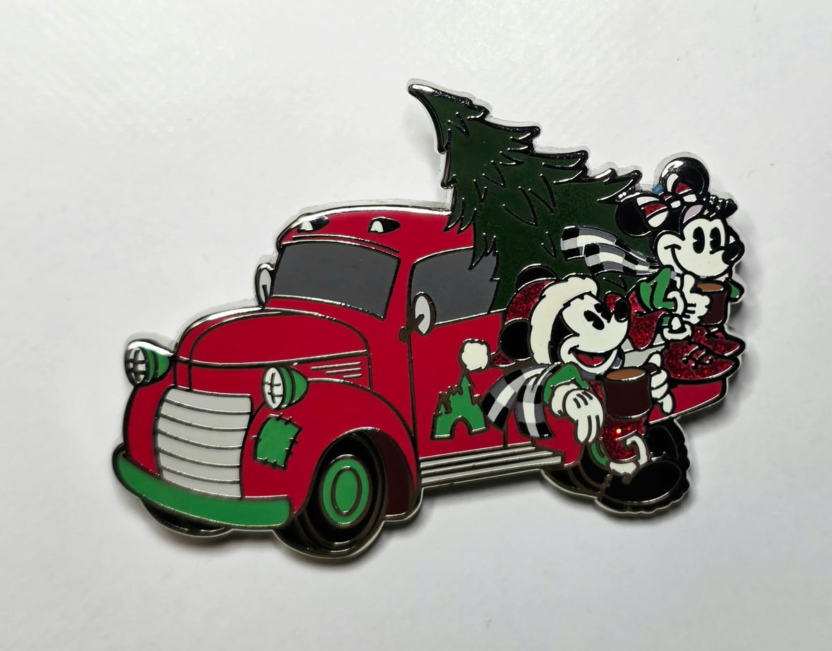 Mickey & Minnie Mouse with Red Truck