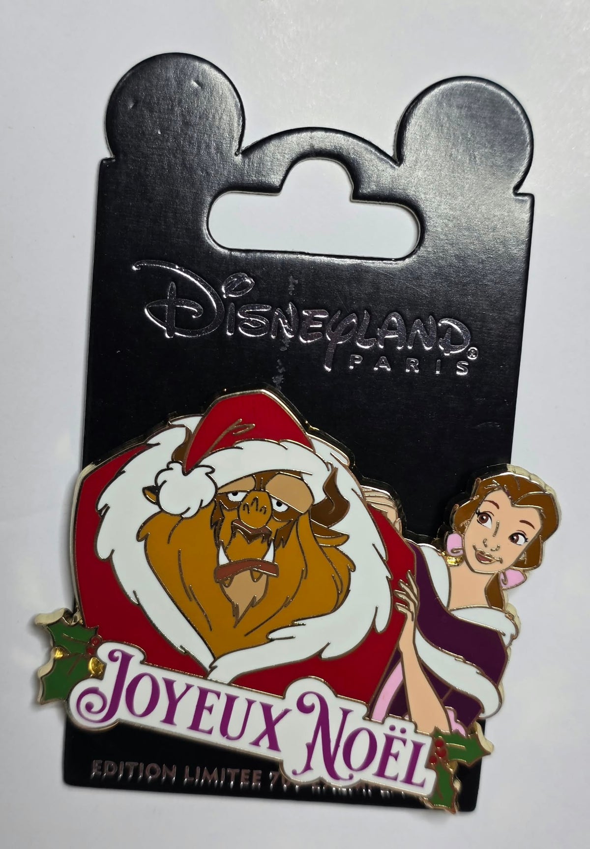 Beauty and the Beast - Beast in a Santa hat and Belle LE 700