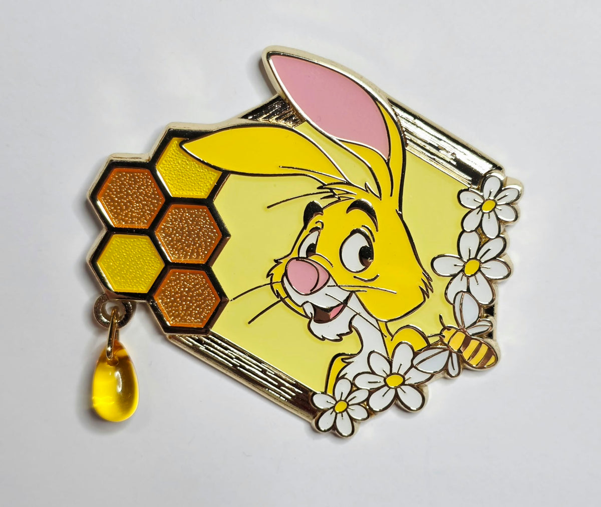 Winnie the Pooh - Rabbit Honeycomb Dangle Pin - Tokyo