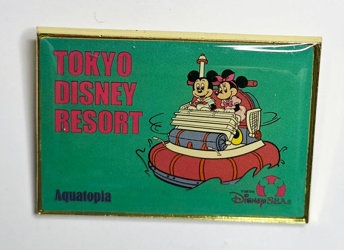 Mickey and Minnie Mouse on Aquatopia from Tokyo DisneySea