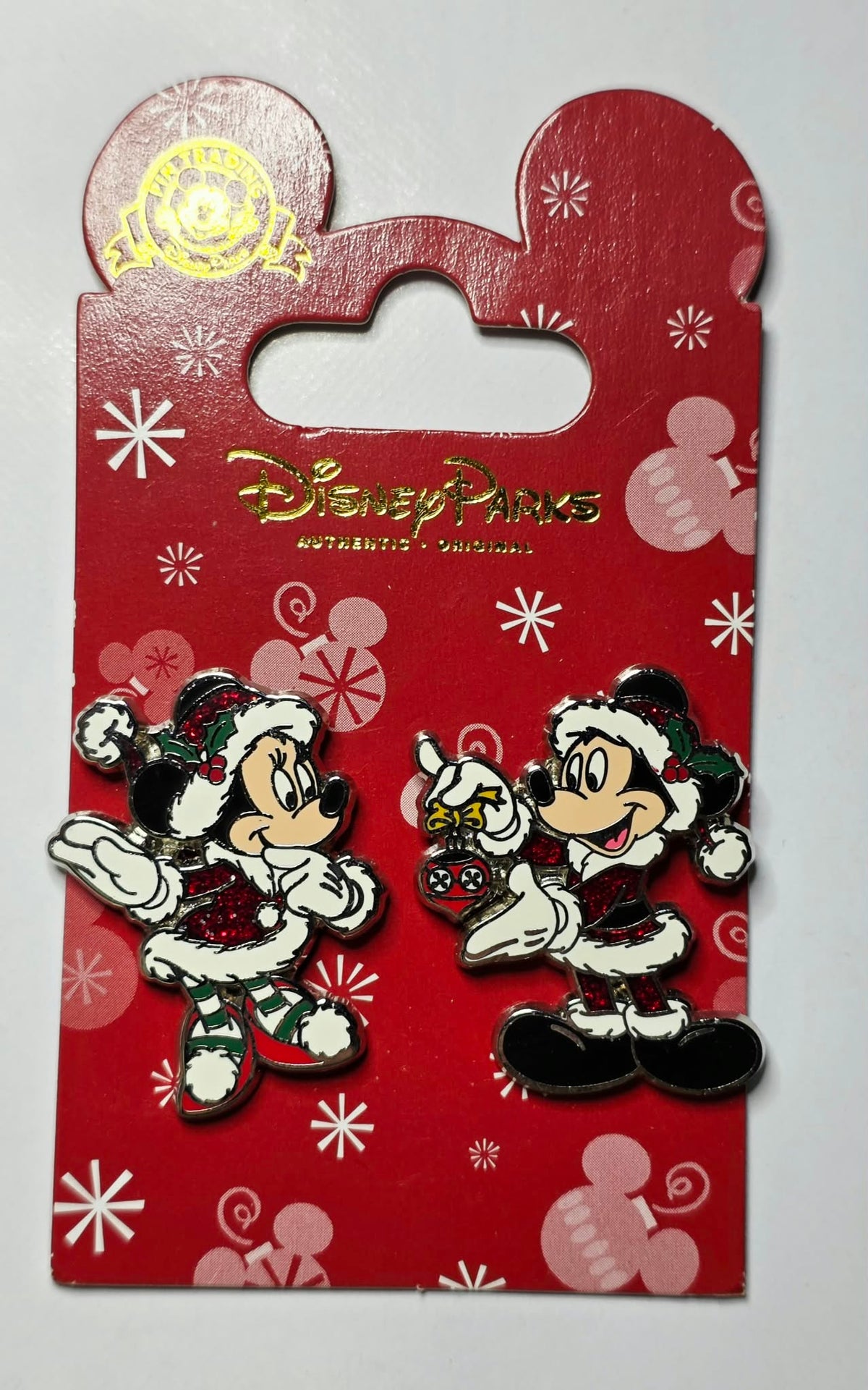 Mickey Mouse and Minnie Mouse Christmas Decorating - Set of 2