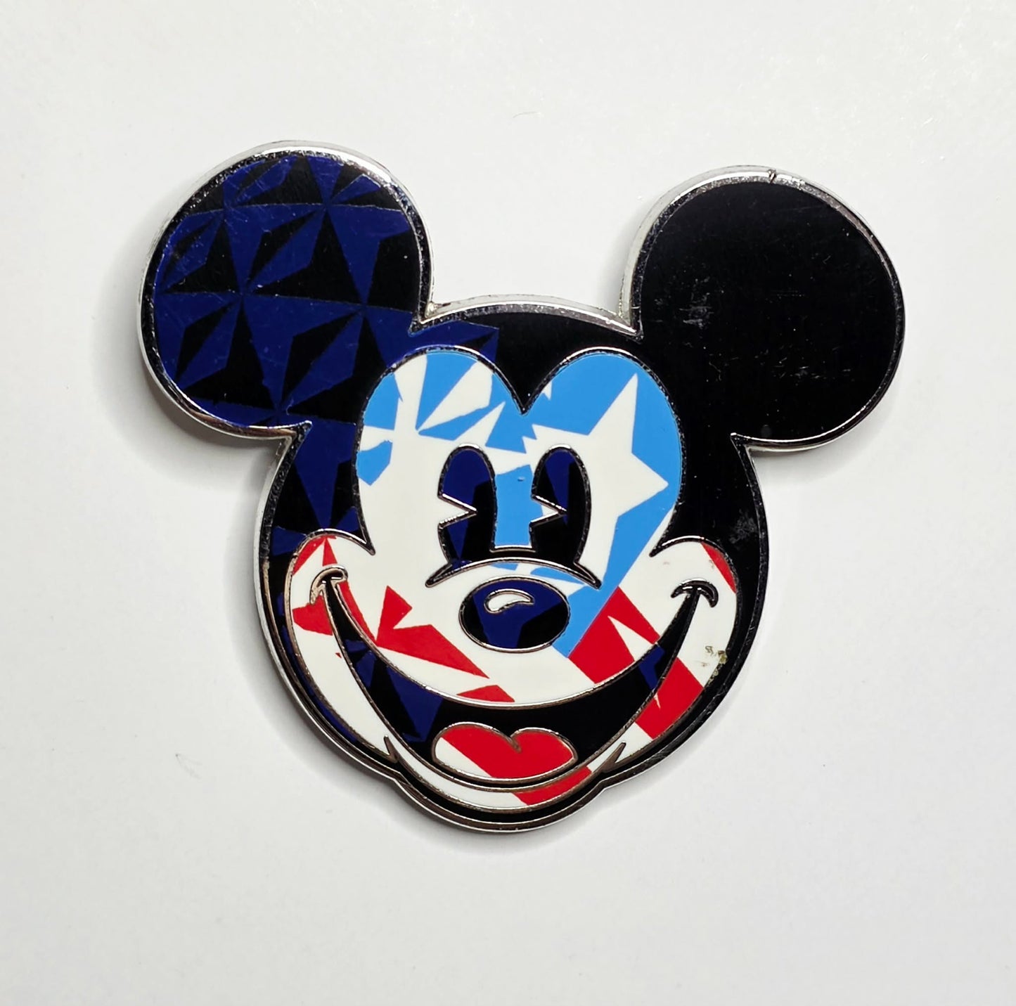 Mickey Mouse Icon pin featuring the United States flag