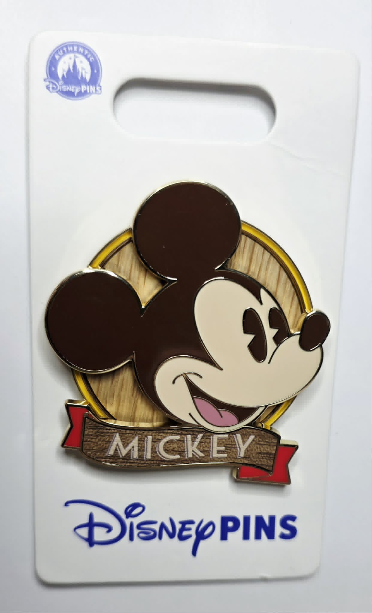 Mickey Mouse Wood Inlay Pin from the "Mickey & Friends Wooden Names"