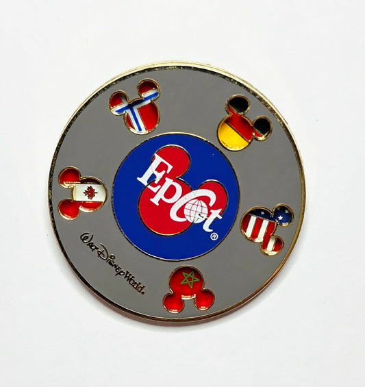 2001 Walt Disney World Epcot Flag Spinner
