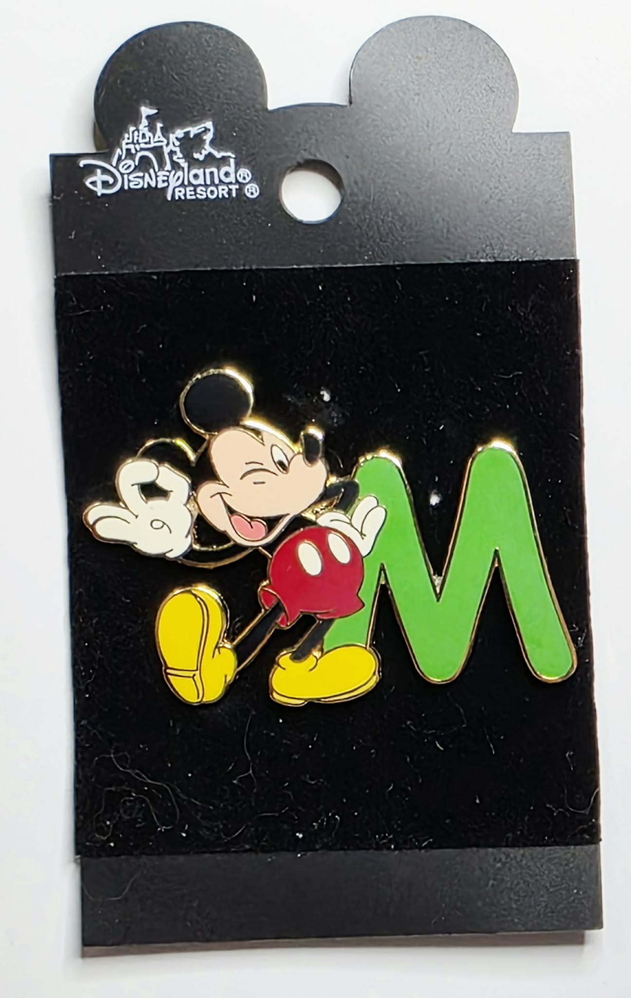 Disney Parks Alphabet Series - Mickey Mouse - green letter M.
