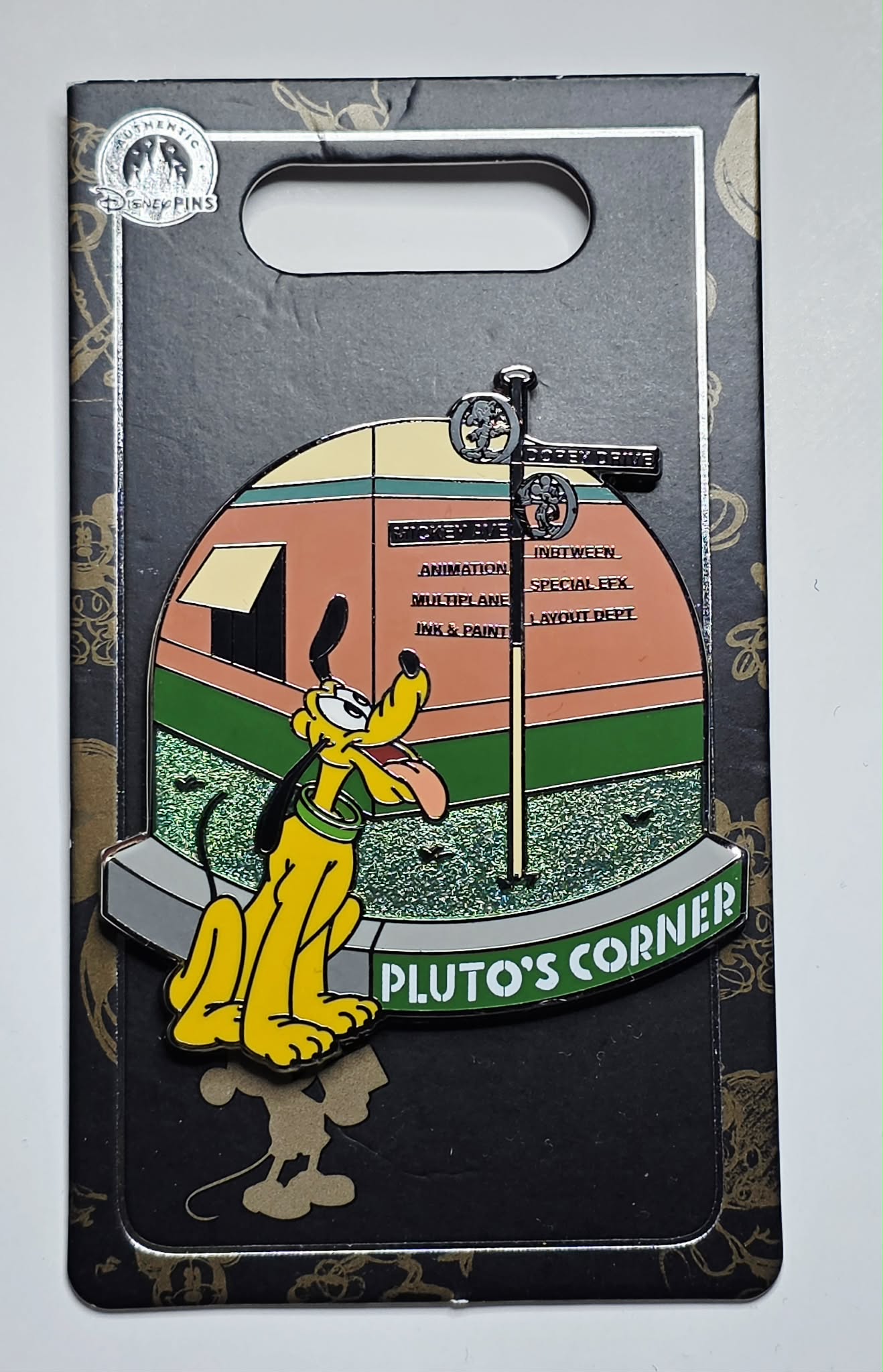 Pluto's Corner is a pin from the Disney Studio's Burbank
