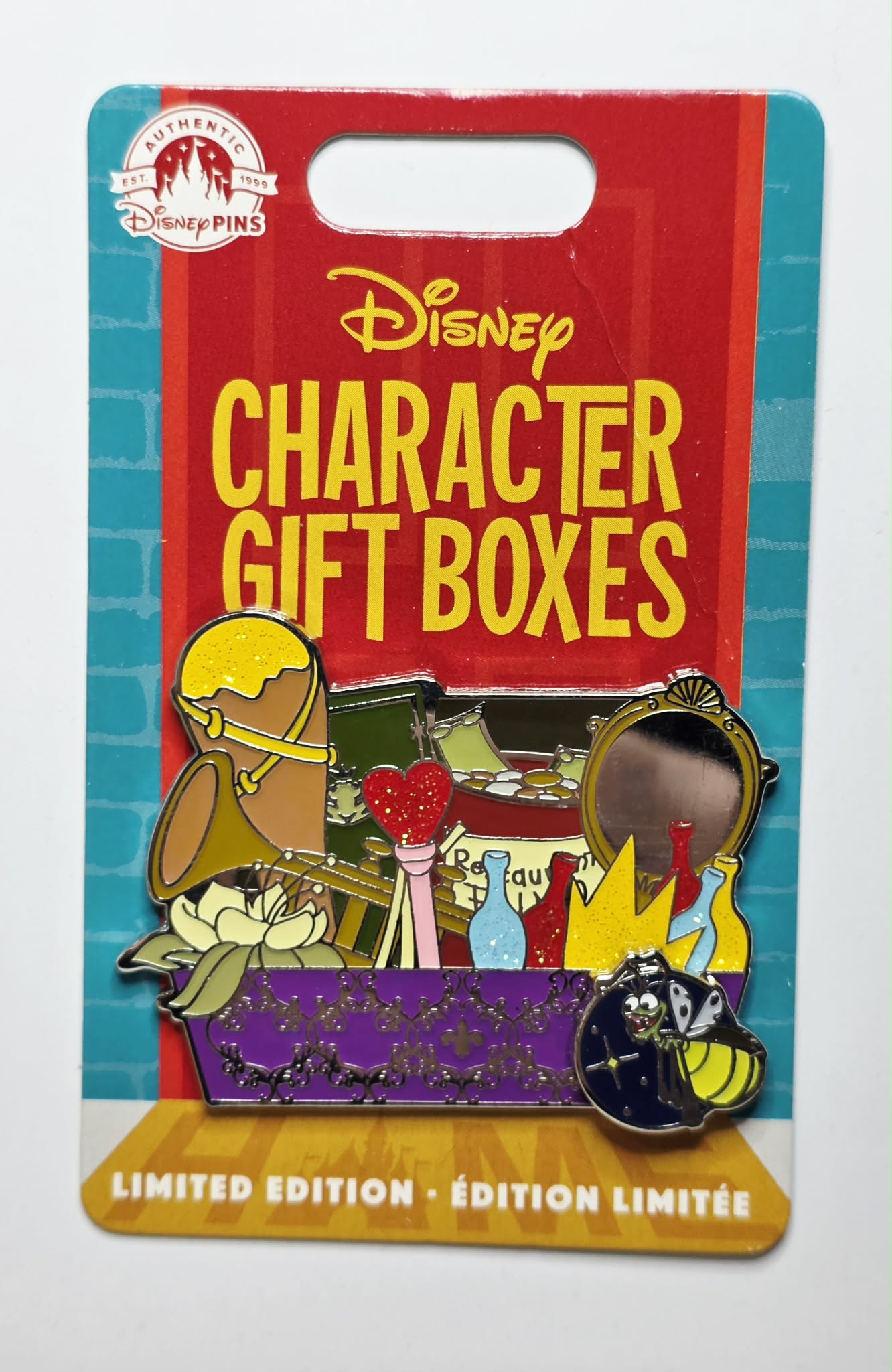 Disney Character Gift Boxes pin featuring The Princess and the Frog
