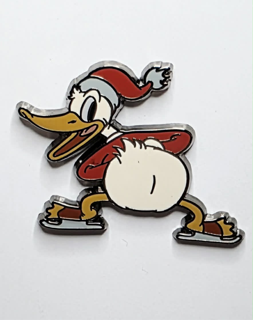 Donald Duck ice skating