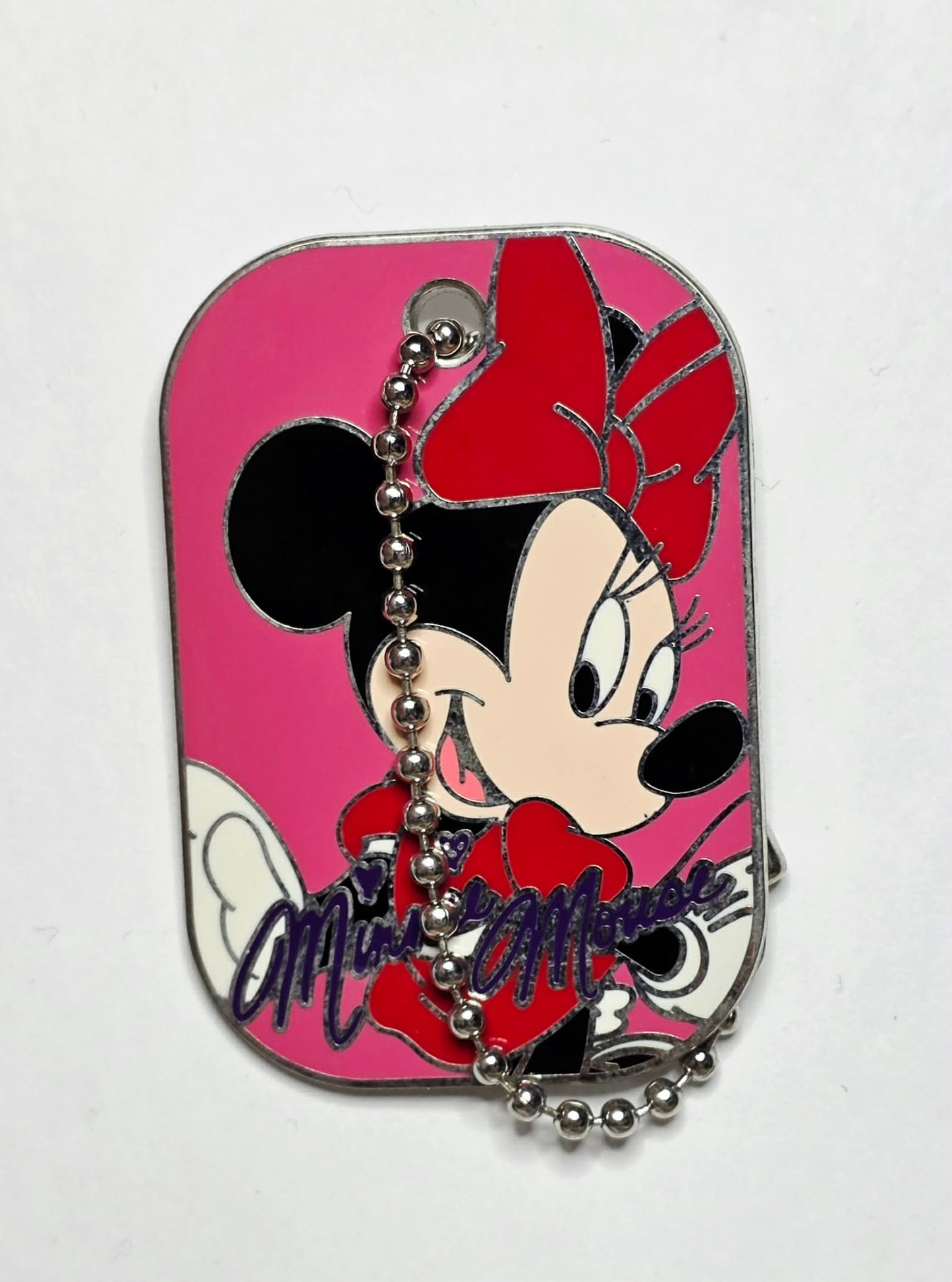 Minnie Mouse Dog Tag Pin