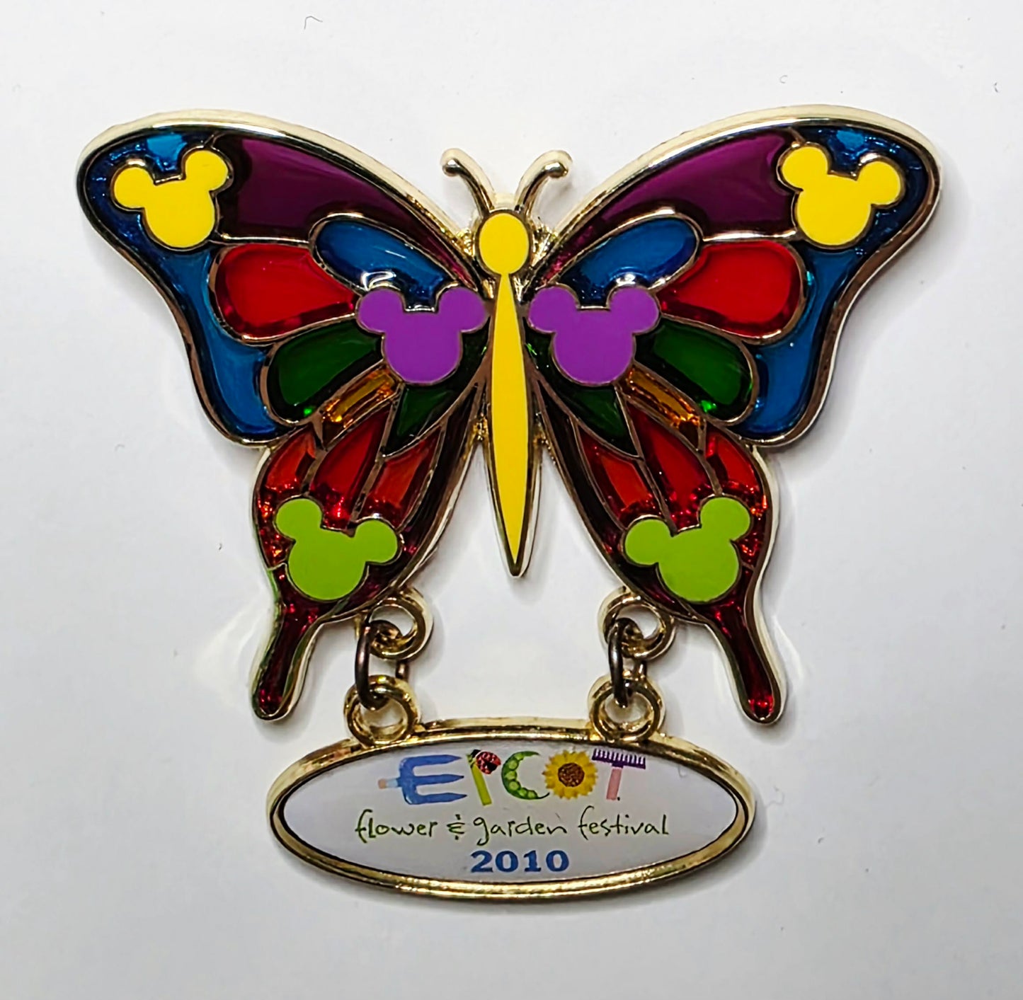 2010 Disney Epcot Flower & Garden Festival butterfly dangle pin