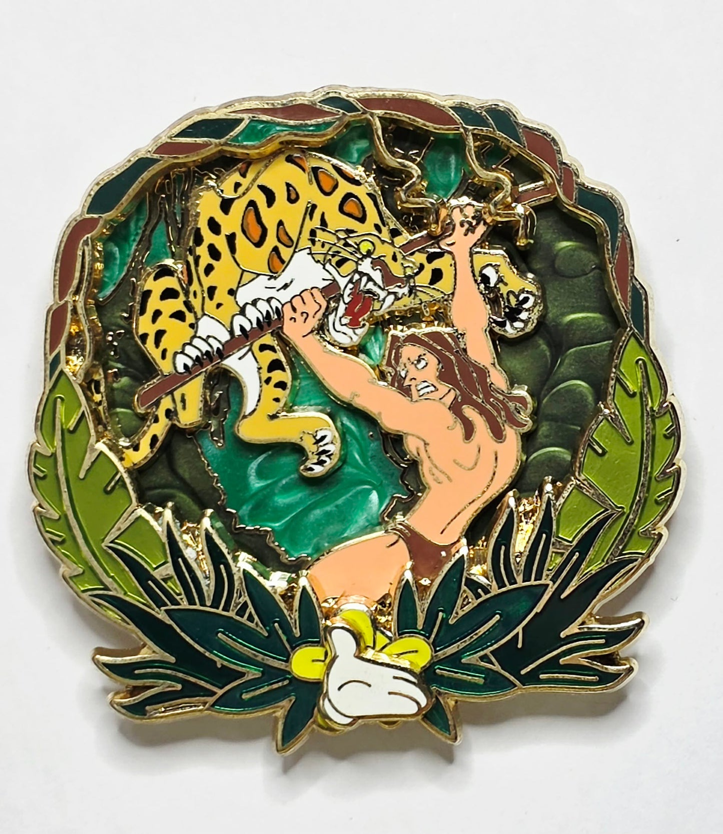 Tarzan fighting the leopard Sabor - White Glove