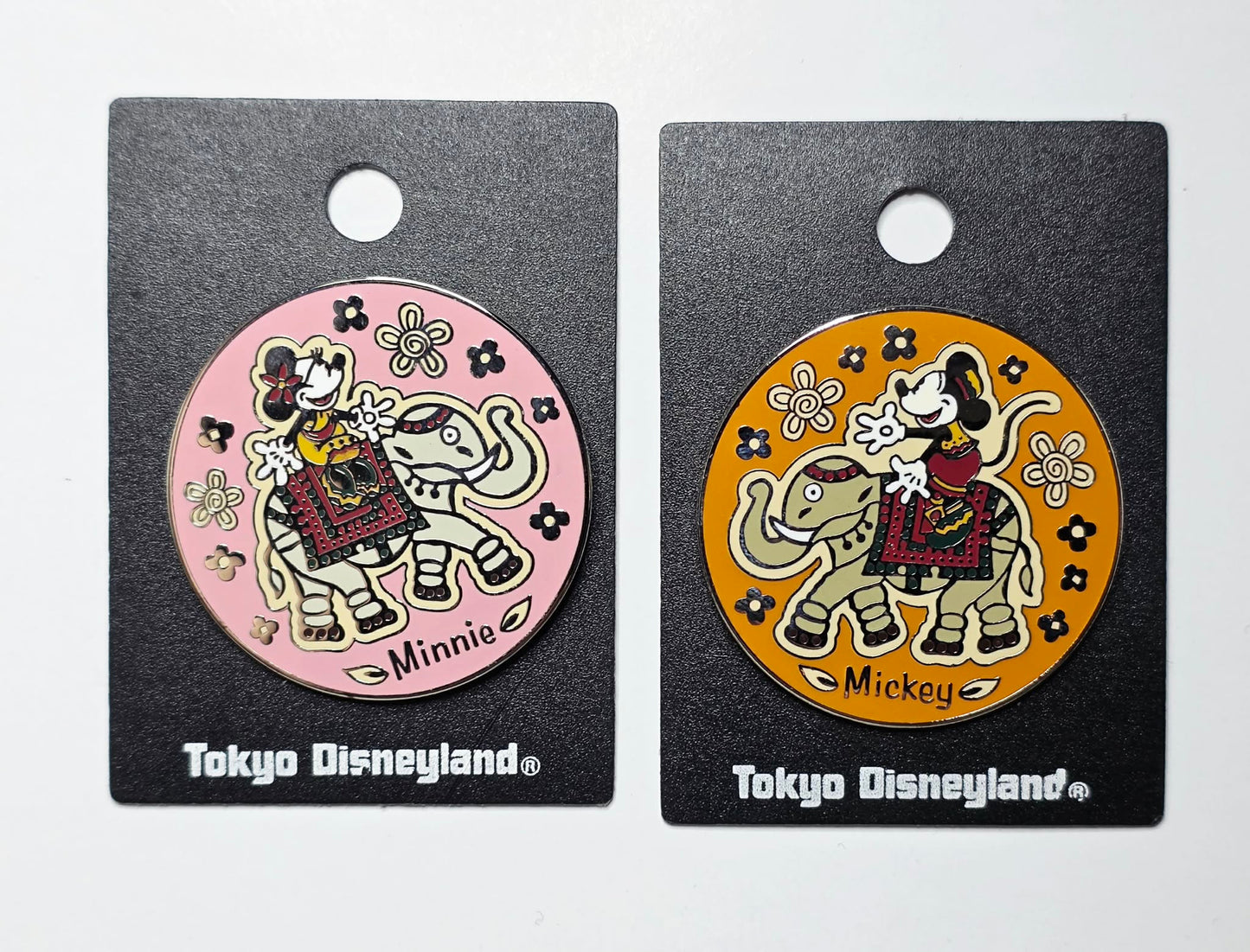 Mickey and Minnie Mouse - ornate elephants