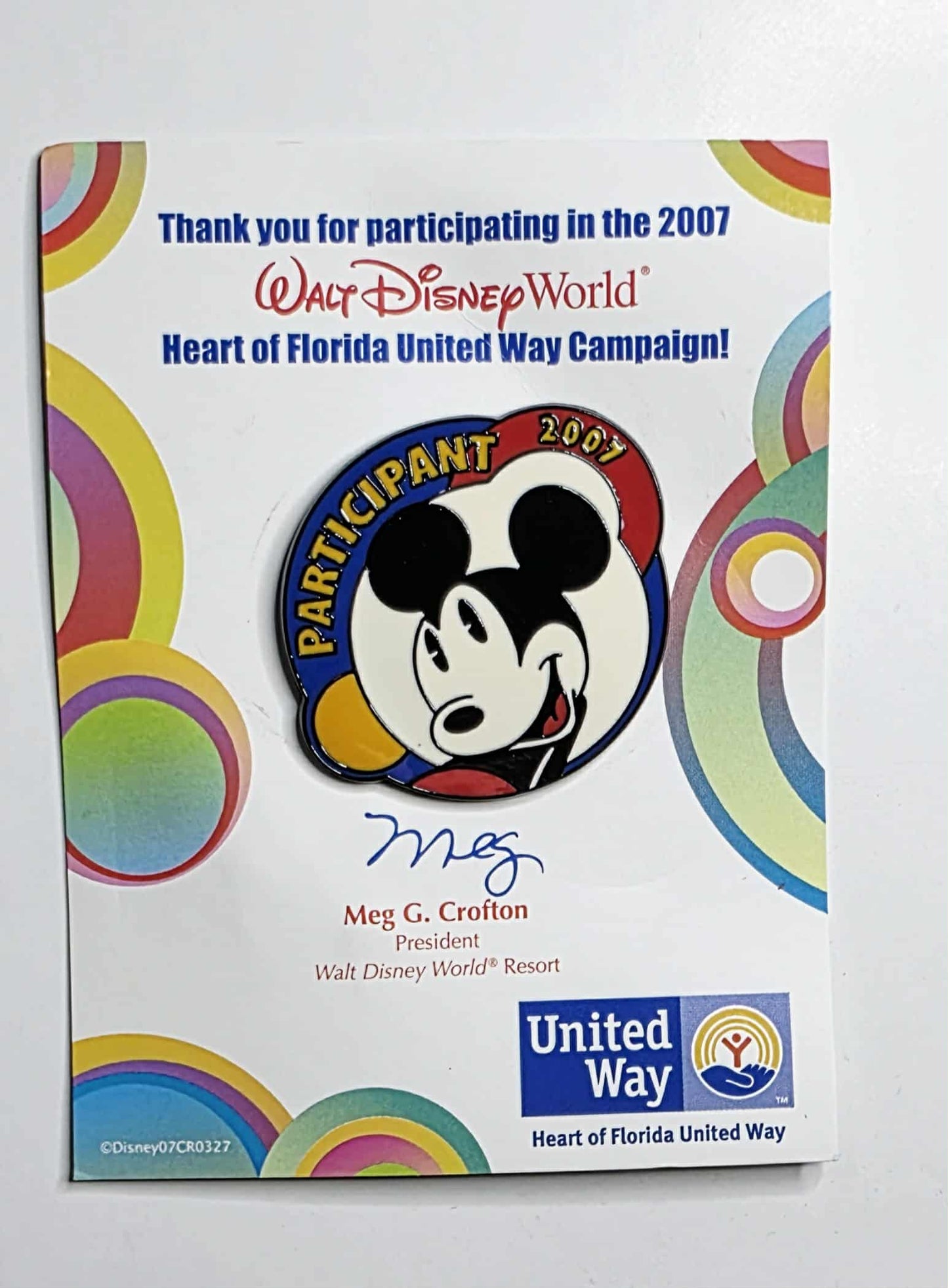 WDW - United Way Participant 2007 - Mickey Mouse