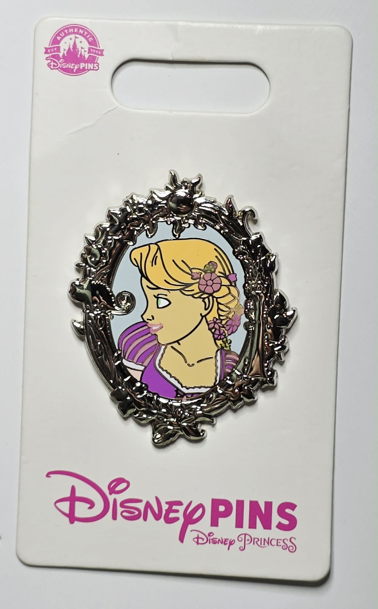 Disney Princess Portrait Silver Frame pin featuring Rapunzel