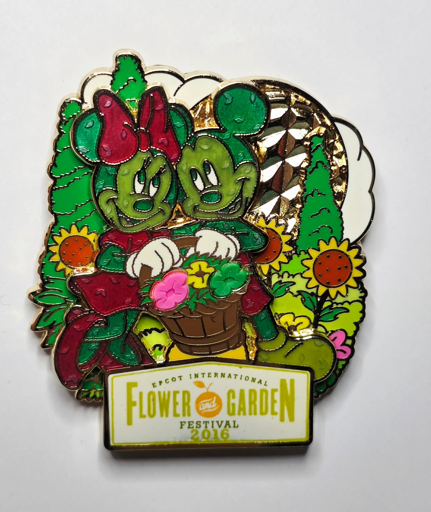 WDW - Epcot Flower & Garden Festival 2016 - Minnie and Mickey Logo - No Backer