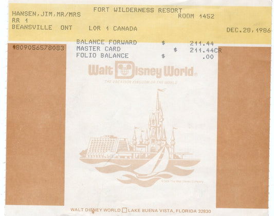 Walt Disney World - 1986