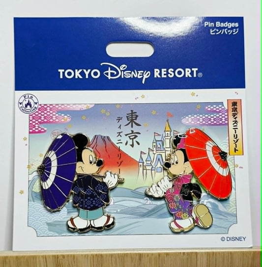 Mickey and Minnie Mouse - Tokyo Disney Resort - kimono