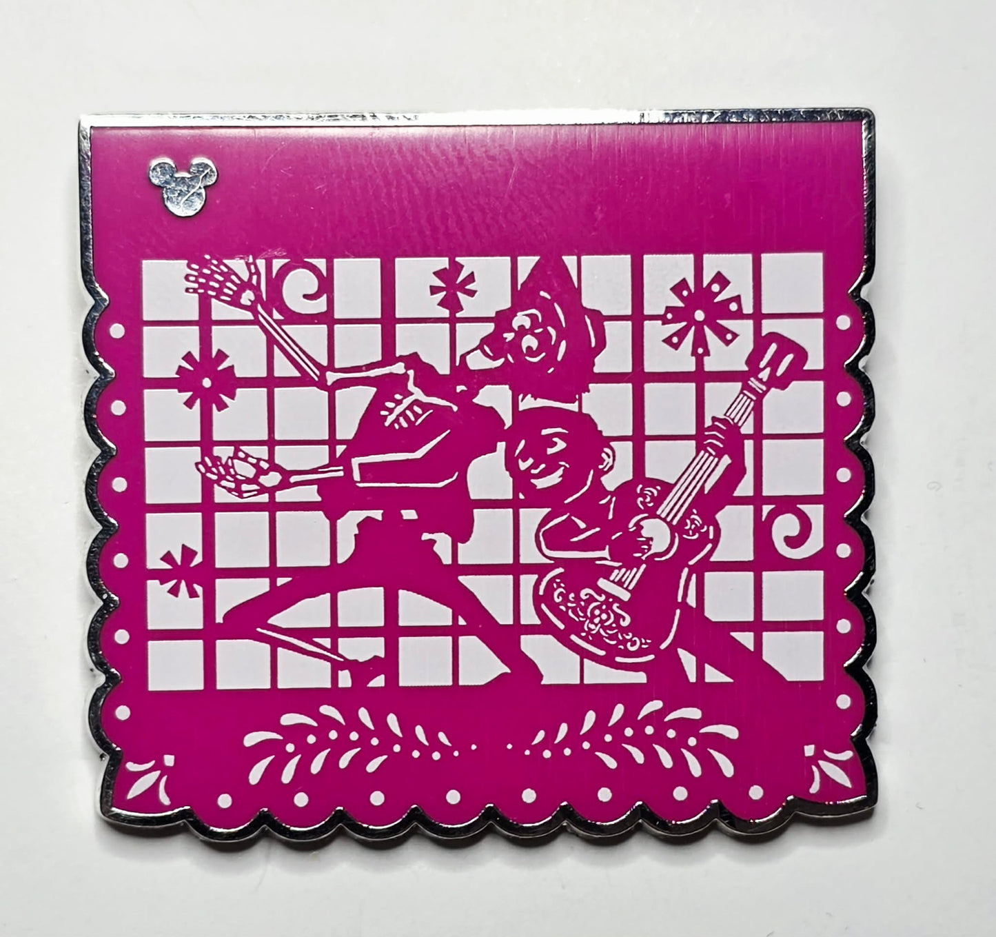 Coco Papel Picado mystery set pin featuring Miguel and Hector