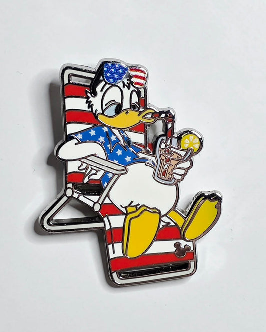 2025 Walt Disney World Hidden Disney "Seasons - Donald Duck" Independence Day Pin.