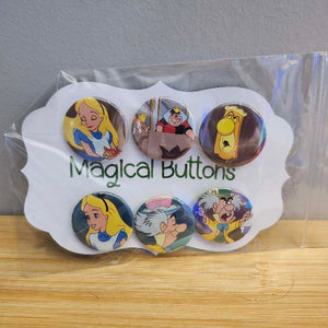 Alice in Wonderland Buttons