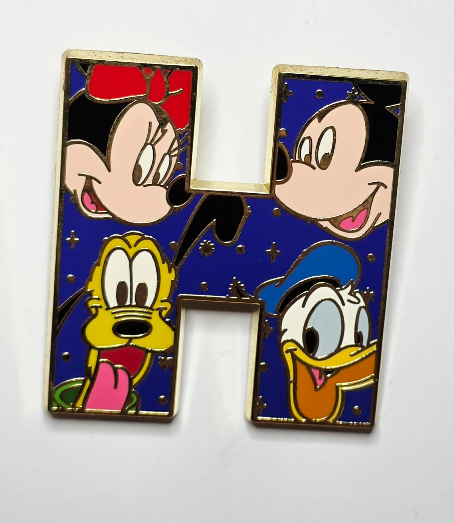 Alphabet Stars Letters - H - Mickey Mouse, Minnie Mouse, Donald Duck, and Pluto