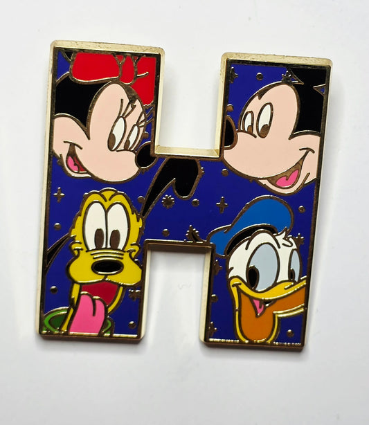 Alphabet Stars Letters - H - Mickey Mouse, Minnie Mouse, Donald Duck, and Pluto