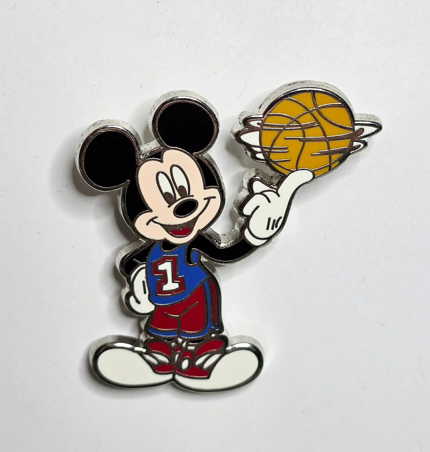 Mickey Mouse dressed as a basketball player