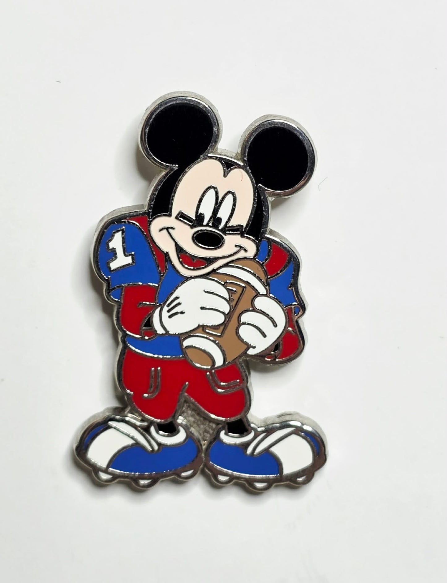 Mickey Mouse dressed as a football player