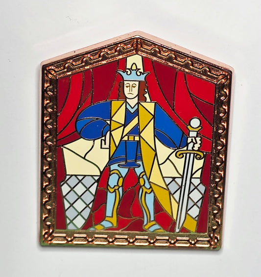 Disney Beauty and the Beast Windows of Love mystery pin featuring Prince Adam in a stained glass style