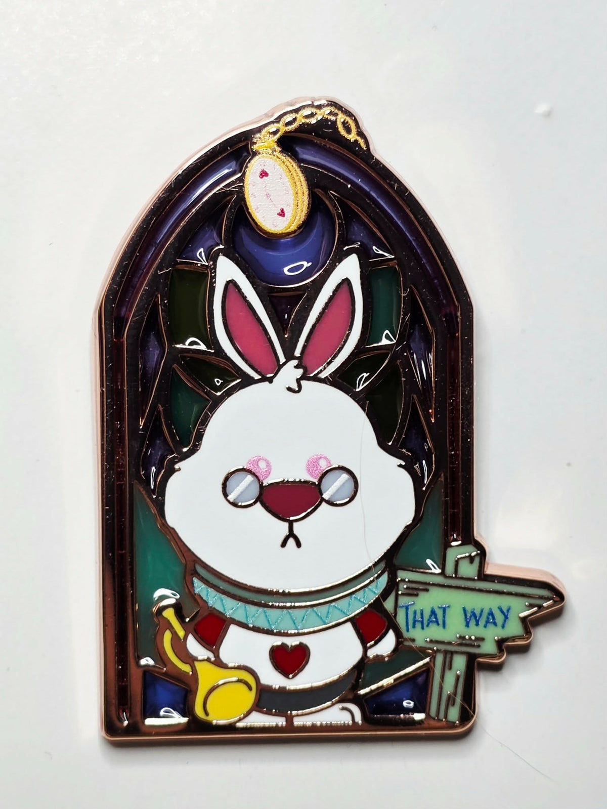 Alice in Wonderland Stained Glass - White Rabbit