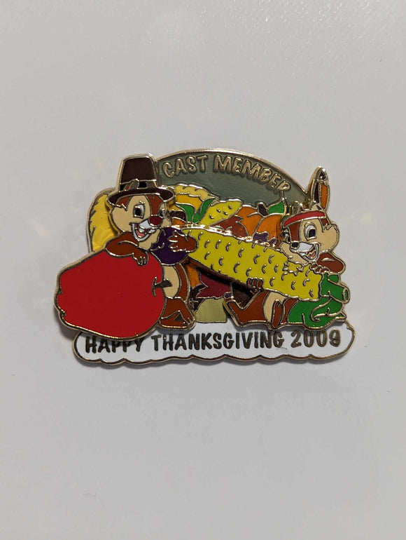 Disneyland Chip and Dale - Cast Member - Happy Thanksgiving 2009