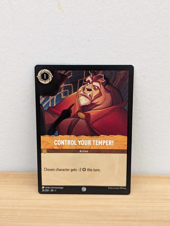 Lorcana Trading Card Game - Control Your Temper!