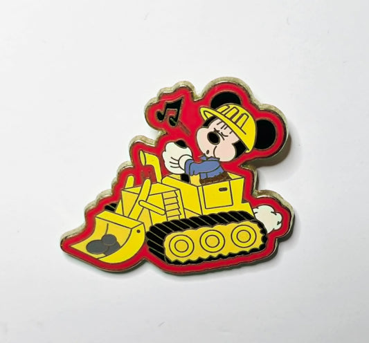 Mickey Mouse as Construction Worker on Bulldozer