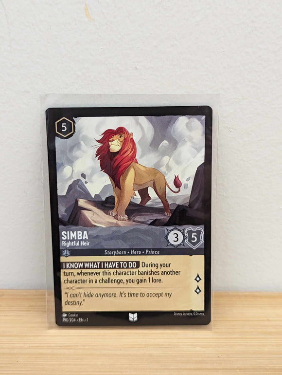 Lorcana Trading Card Game -Simba - Rightful Heir - The First Chapter (1)