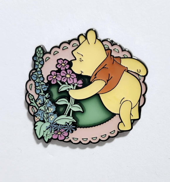 Winnie the Pooh - Pooh Smelling Flowers - Stain Glass