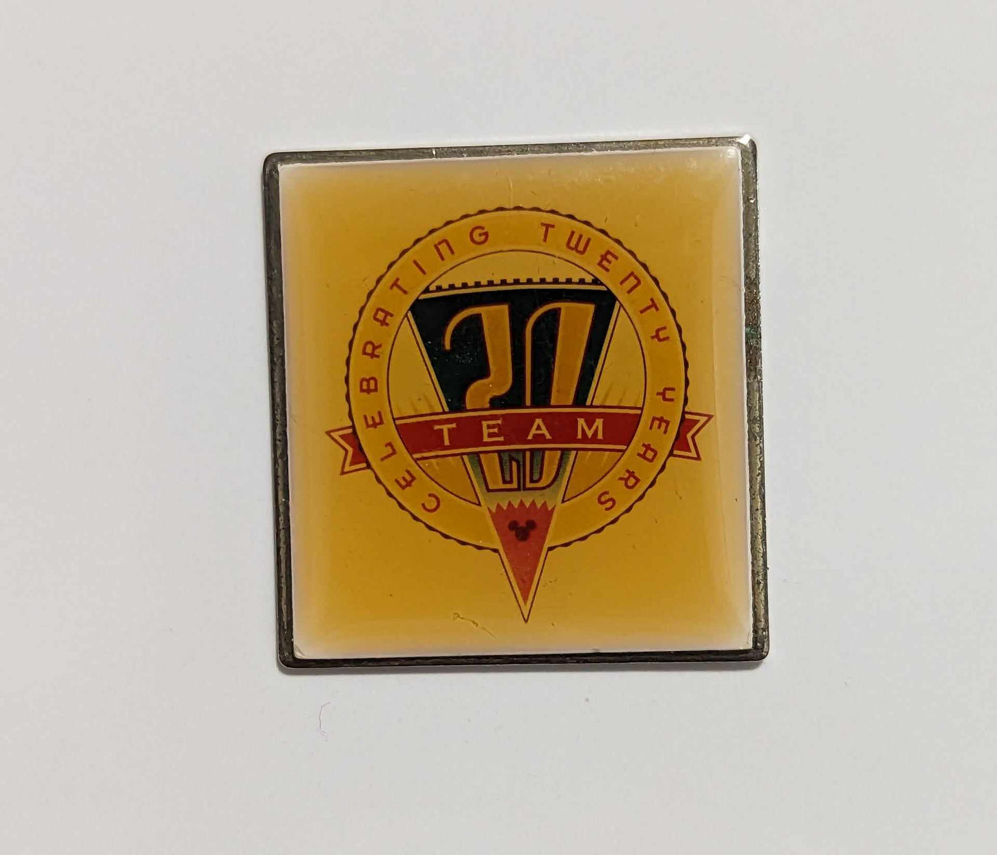 Cast Member pin celebrating WDW's 20th birthday