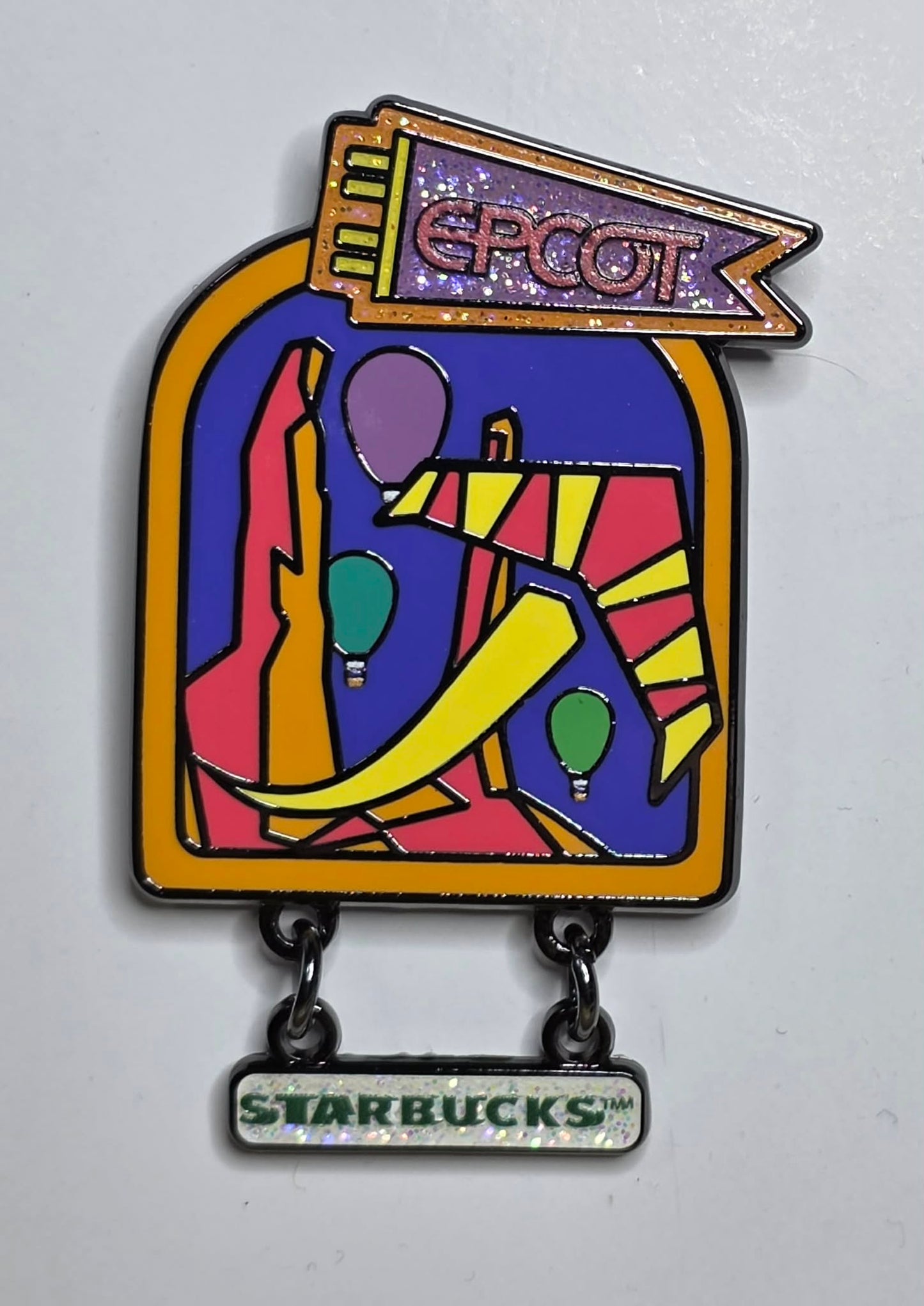 Disney Parks EPCOT Starbucks dangle pin featuring Soarin