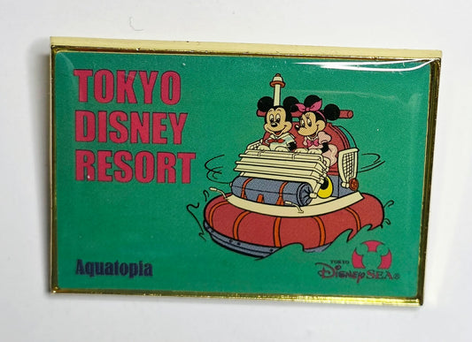 Mickey and Minnie Mouse on Aquatopia from Tokyo DisneySea