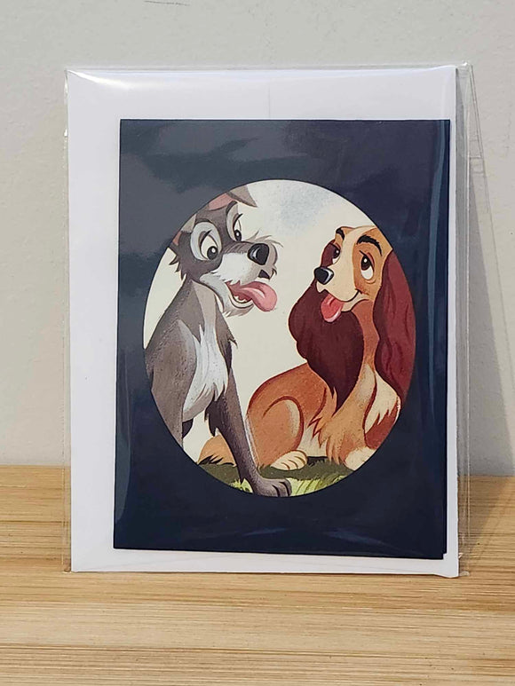 Handmade Disney Greeting Card - Lady and the Tramp