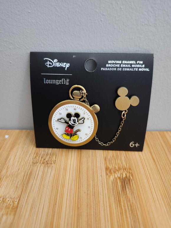 Mickey Watch Pin - Movable Arms - Loungefly