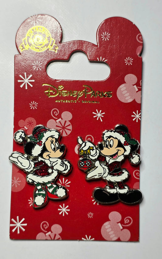 Mickey Mouse and Minnie Mouse Christmas Decorating - Set of 2