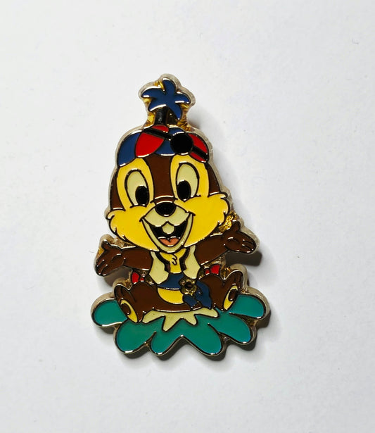 Chip from Chip 'n' Dale riding on a teal water splash