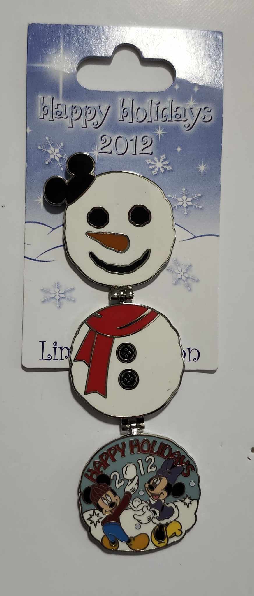 WDW - 2012 Happy Holidays Snowman - Mickey and Minnie