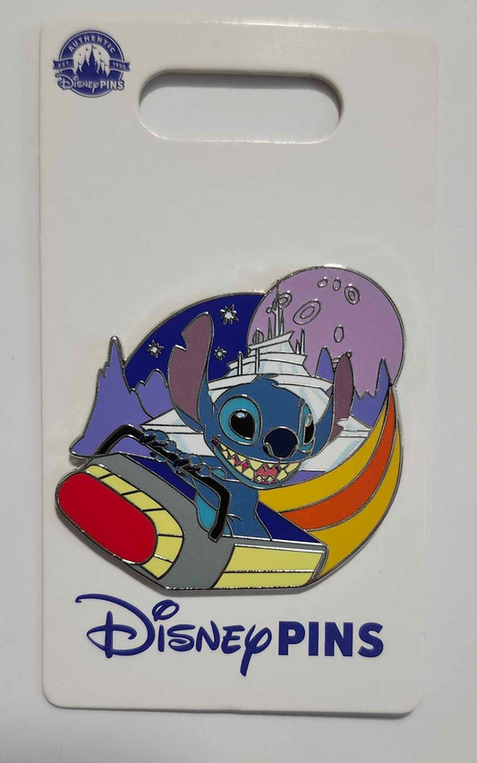 Stitch riding Space Mountain