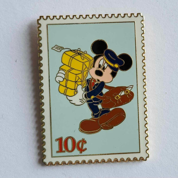 Mickey Mouse and Pluto 10 cent stamp pin