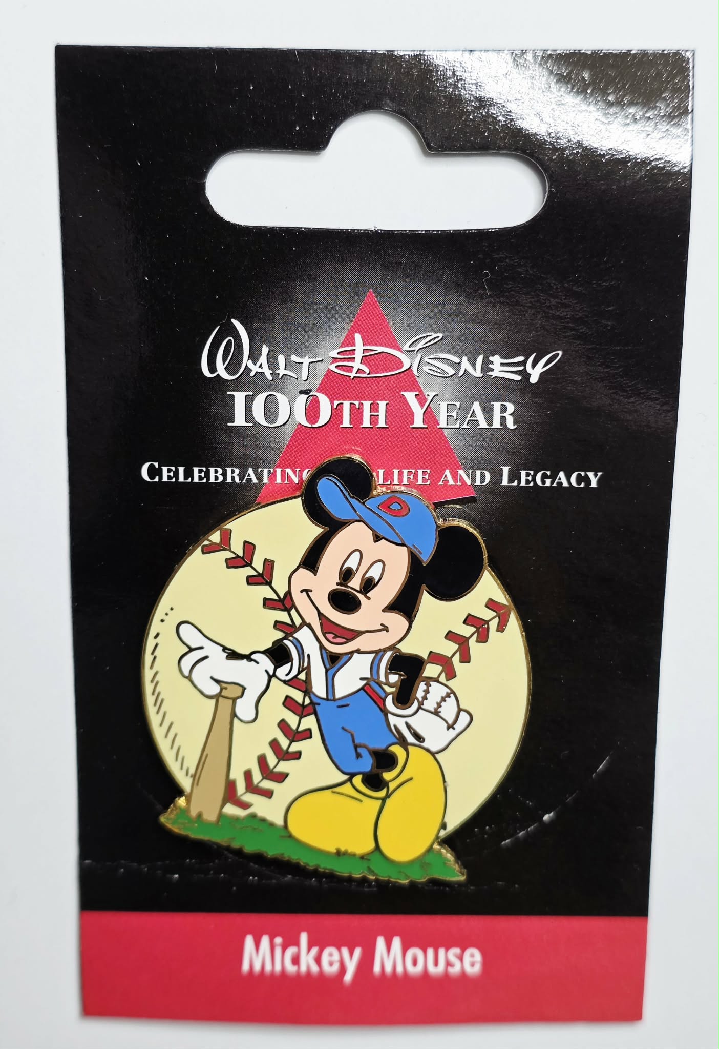 Walt Disney 100th Year "Mickey Mouse" baseball player commemorative