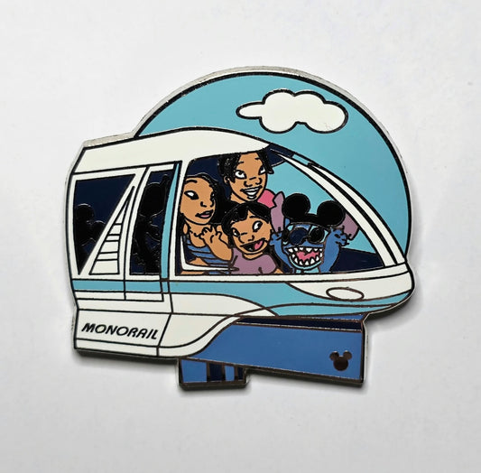 Lilo and Stitch Monorail Teal Hidden Mickey