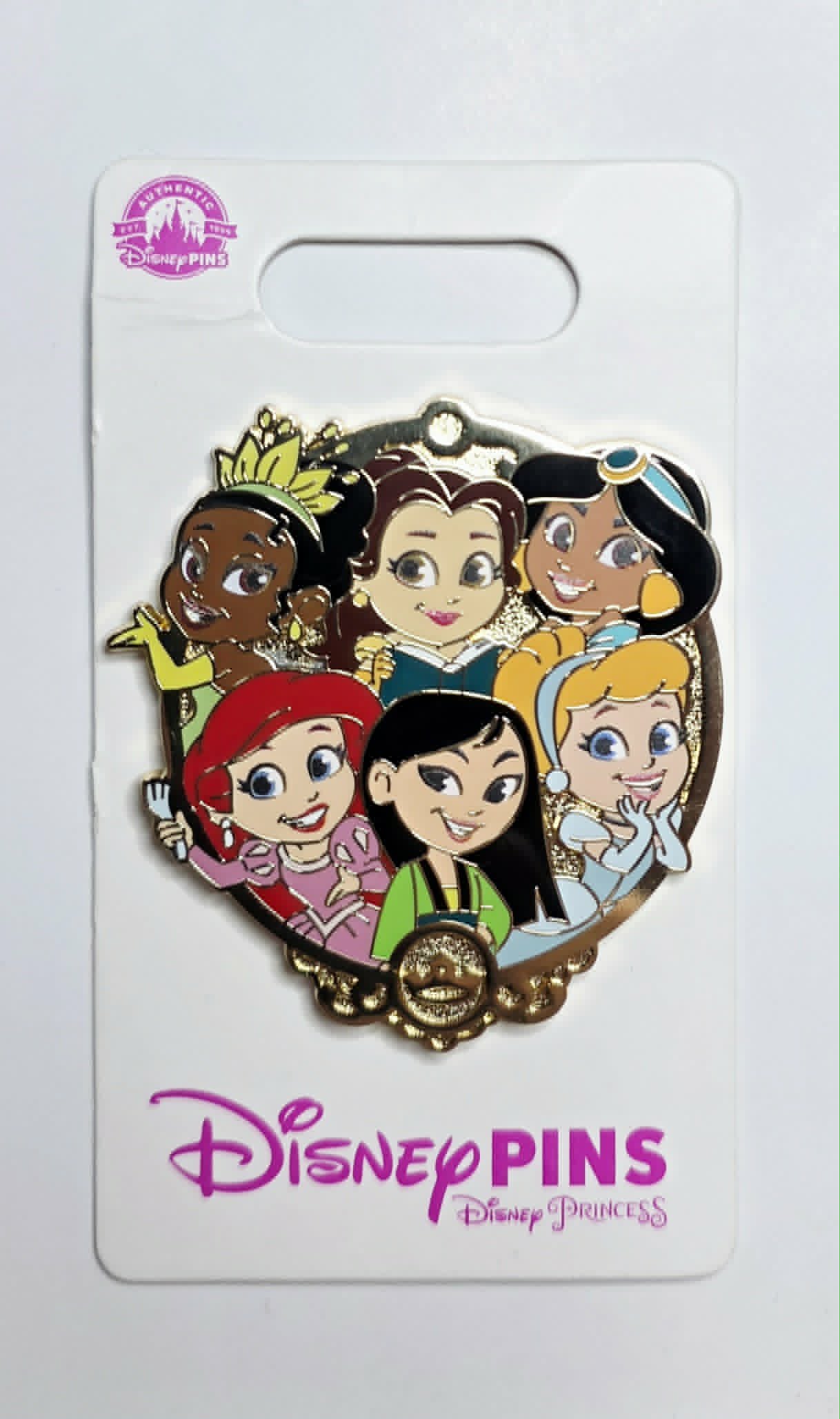 Tiana, Belle, Jasmine, Ariel, Mulan, and Cinderella