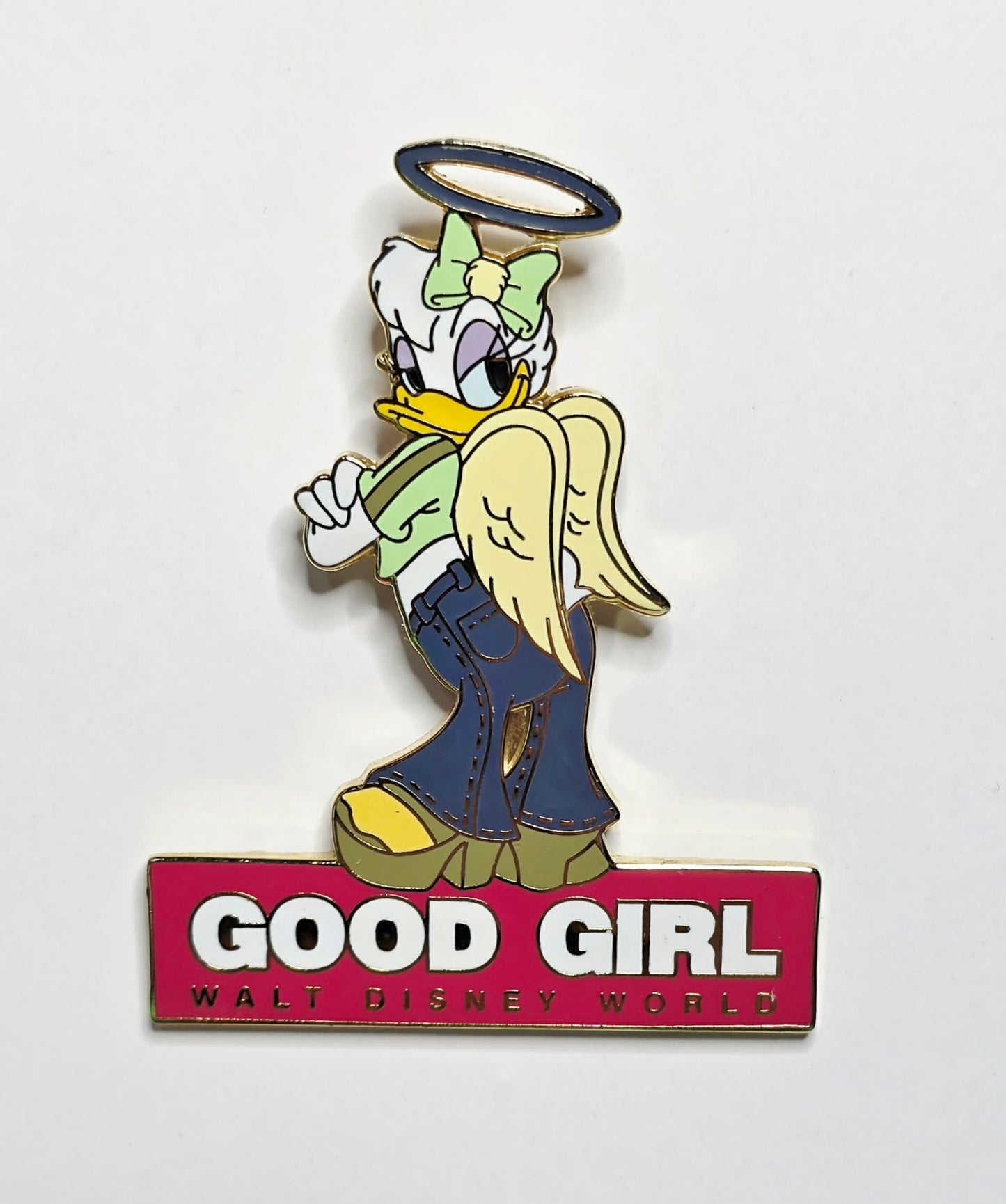 Daisy Duck in a "Good Girl" angel costume